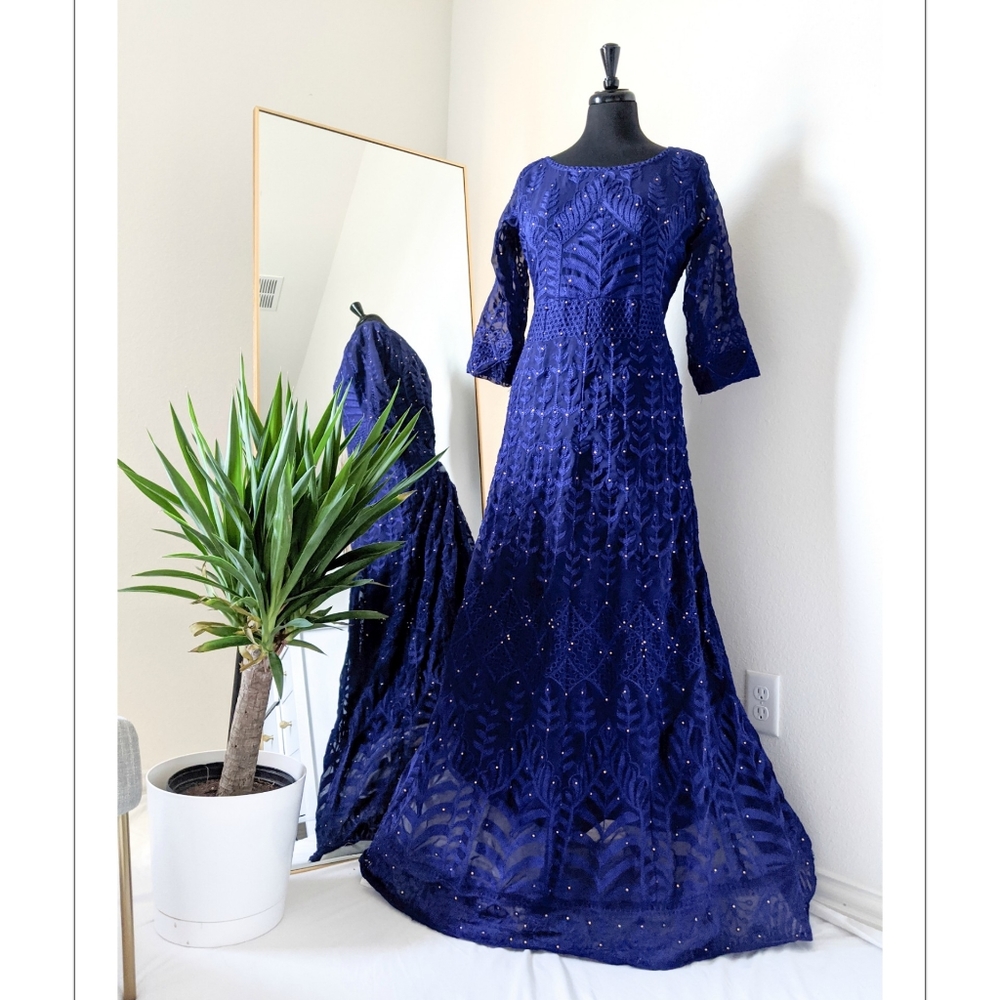 Long blue dress - Indian Pakistani